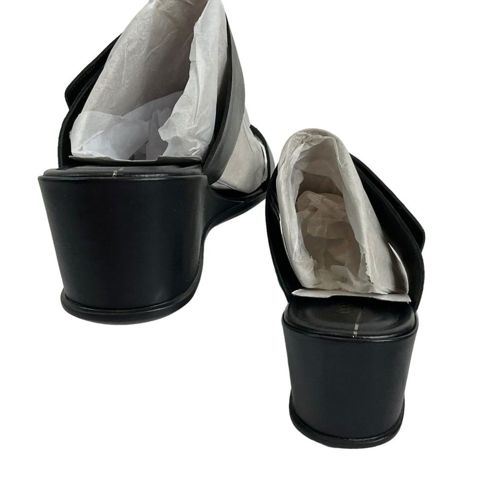 Ecco Shoes Women Sandals Sz 9-9.5 EU 40 Shape 35 Wedge Black Leather $150 Nib - Picture 4 of 13